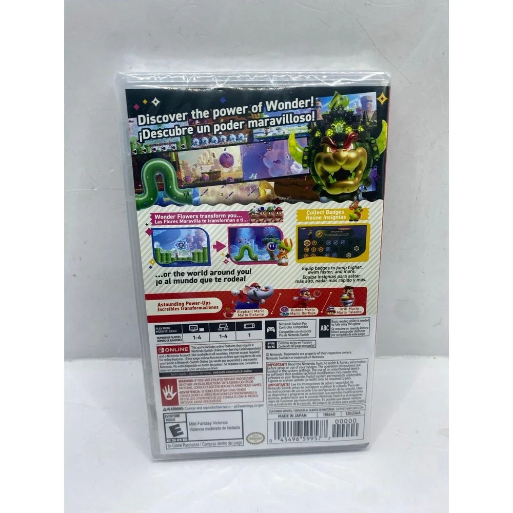 Nintendo Super Mario Bros. Wonder Nintendo Switch Yoshi Luigi factory sealed New